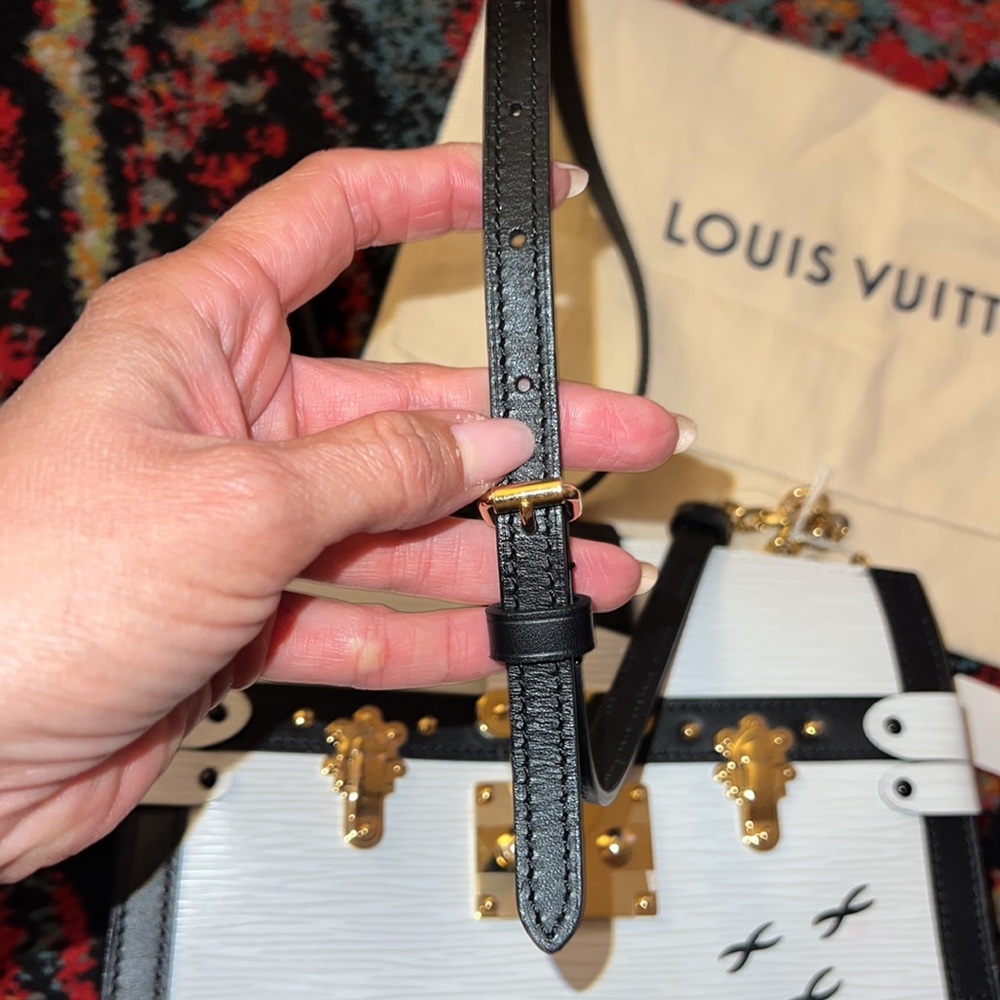 Louis Vuitton Black & White Epi Leather Trunk Clutch with Dustbag - Picture 10 of 10